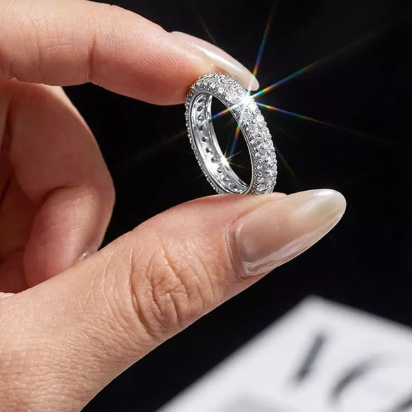 Bague Femme Moissanite Argent