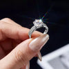 Bague Femme Moissanite Argent