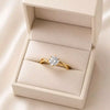 Bague Femme Moissanite Élyra Doré