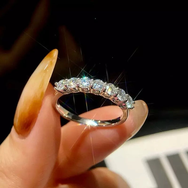 Bague Femme Moissanite Argent