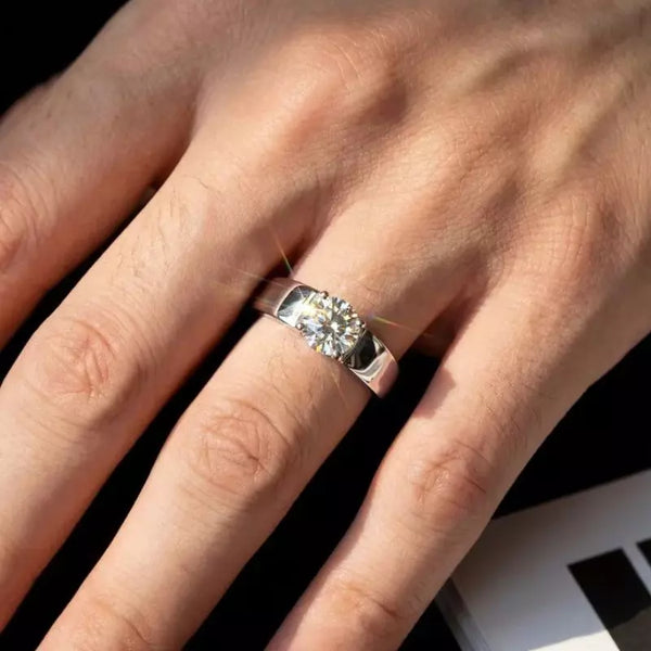 Bague Homme Moissanite 