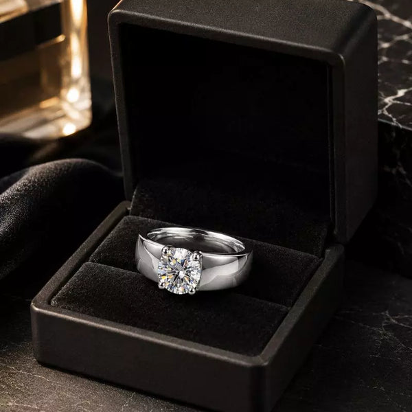 Bague Homme Moissanite Solstice Argent