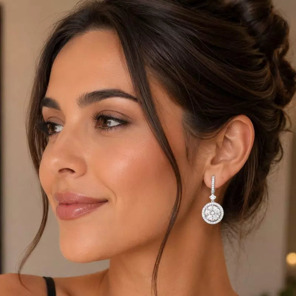 Boucles d'Oreilles Femme Argenté Étincelle