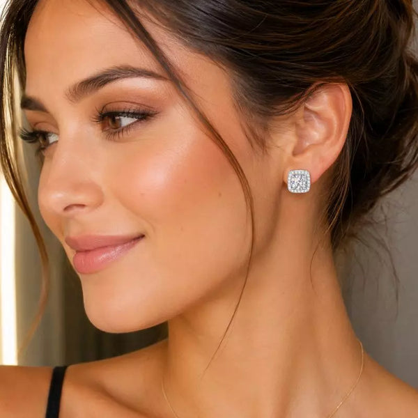 Boucles d'Oreilles Femme Moissanite Célestia