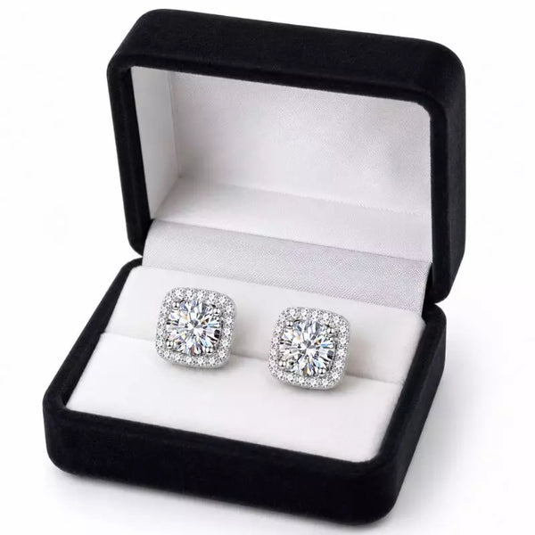 Boucles d'Oreilles Femme Moissanite 