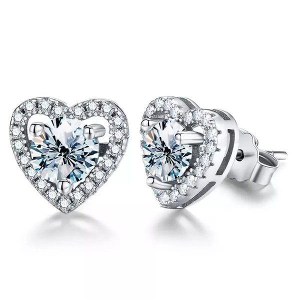 Boucles d'Oreilles Femme Moissanite 