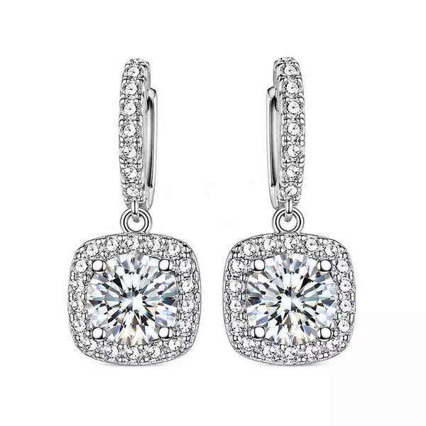 Boucles d'Oreilles Femme Moissanite Luméra Blanc