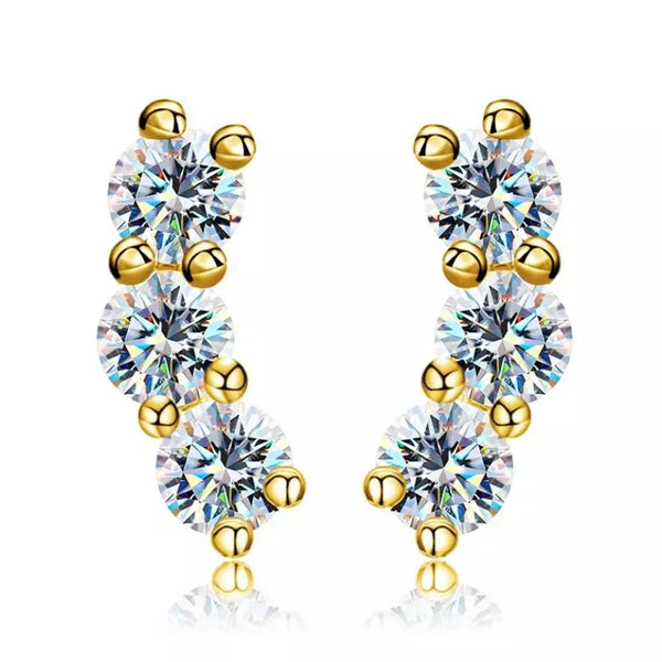 Boucles d'Oreilles Femme Moissanite Lyséa France