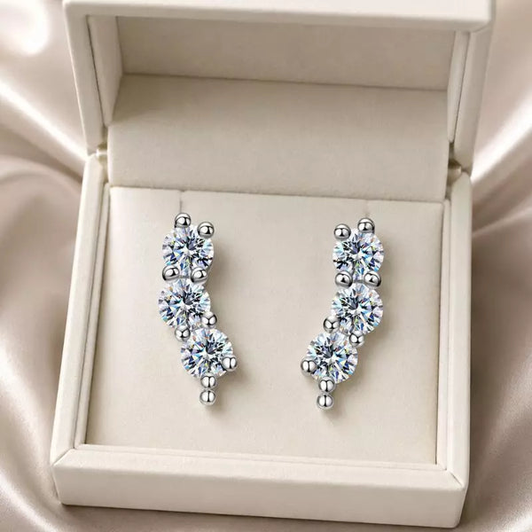 Boucles d'Oreilles Femme Moissanite 