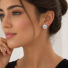 Boucles d'Oreilles Moissanite Flocon