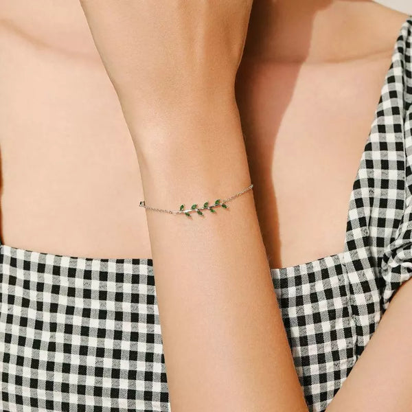 Bracelet Femme Argent 925 Feuillage