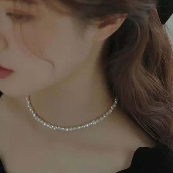 Collier Femme Chaîne Blanc Argenté