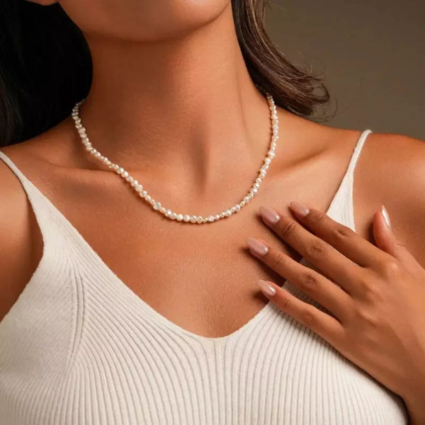 Collier Femme Chaîne en Or Blanc