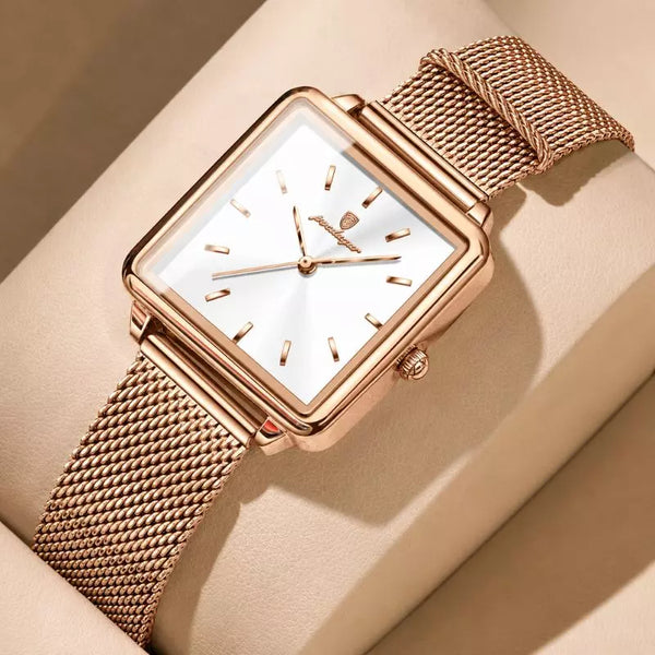 Montre Femme Or Rose et Blanc