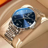 Montre Homme Argent Bleu 