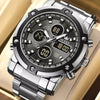 Montre Homme Argent et Noir