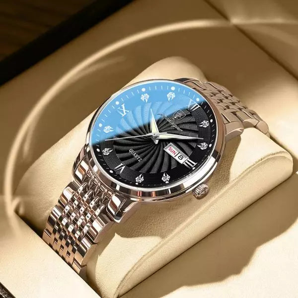 Montre Homme Argent Noir